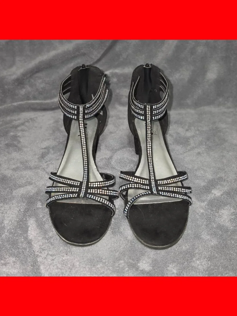 MIA Rhinestone T-Strap Dress Sandals / Heels - Big Girls 4